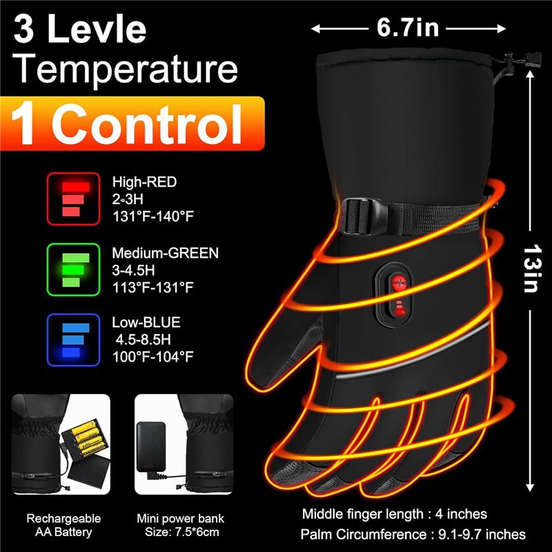 A07T-Electric Heated Gloves Ha - Heated Gloves Electric recension och pris