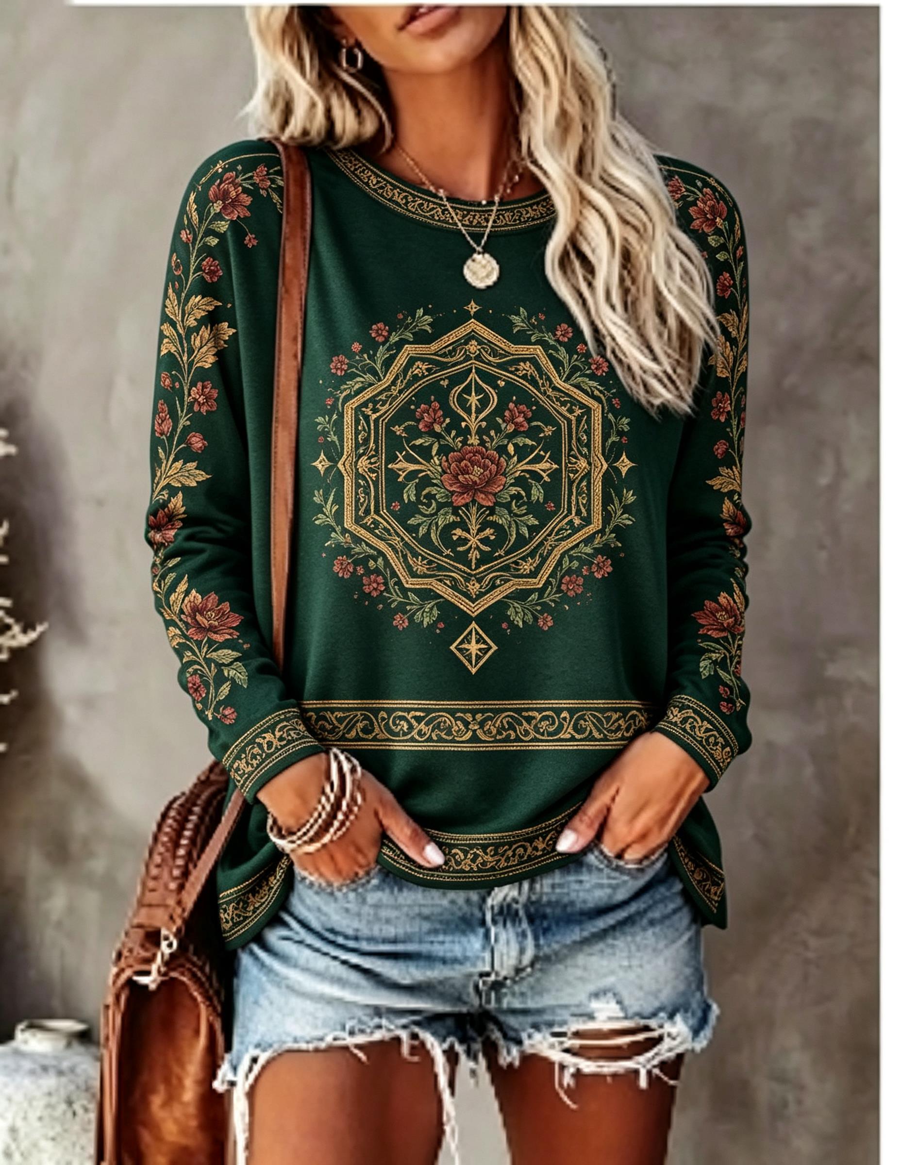 Women Crew Neck Long Sleeve T‑ - Winter Clothing For Women recension och pris