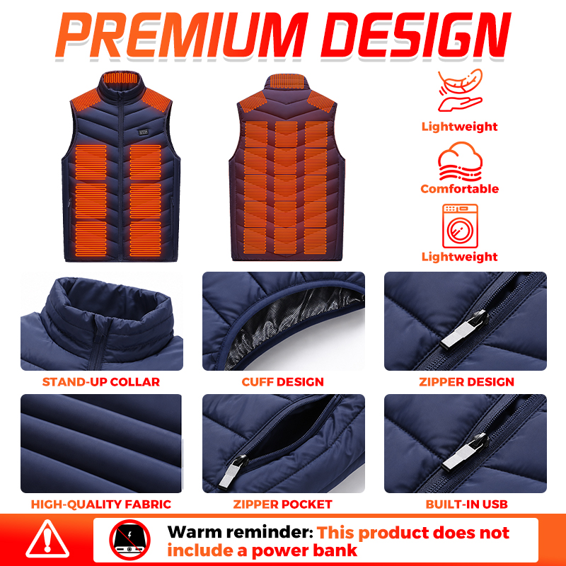 Smart Heated Vest 26 Zones Men - Winter Clothing Hiking recension och pris
